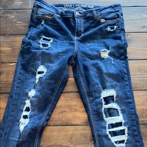 dark blue skinny jeans